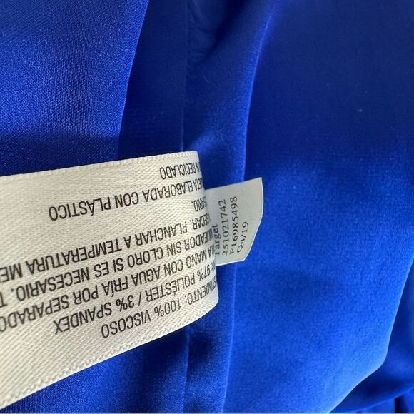 Cushnie x Target Slip Dress Leopard Satin Surplice Asymmetric Hem Strappy 20W - Picture 5 of 10